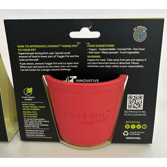 TWO LickiMat Yoggie Pots XS - XL For Dogs Reduce Stress & Boredom Entertain Pets - Picture 6 of 6
